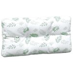 vidaXL Coussins de palette lot de 5 motif de feuilles tissu