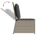 vidaXL Canapé de jardin avec coussin Gris clair Poly rotin