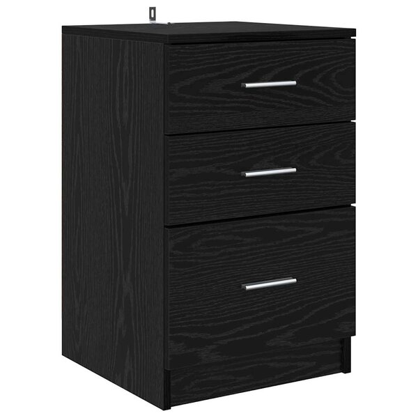 vidaXL Cabinet de chevet Chêne noir 40 x 40 x 63 cm Bois d'ingénierie