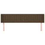 vidaXL Tête de lit avec oreilles Marron Foncé 203x16x78/88 cm Tissu