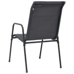 vidaXL Mobilier de salle à manger d'extérieur 7 Pièces Acier Anthracite