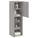 vidaXL Meubles TV avec lumières LED 2 Pièces sonoma gris 30 5x30x102 cm