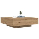 vidaXL Table basse Chêne artisanal 100 x 100 x 31 cm Bois d'ingénierie