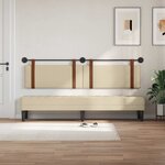 vidaXL Tête de lit suspendue Crème PU antique