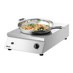 Wok induction 35/293-fl - de 3 kw à 7 kw - bartscher -  - acier inoxydable 400x655x150mm