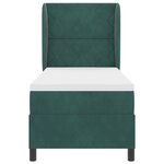 vidaXL Lit à ressorts avec matelas vert foncé 80x200 cm en velours