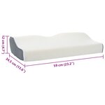 vidaXL Oreiller avec oreiller Blanc 60 x 34 x 11 cm Polyester