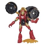 Marvel avengers  figurine iron-man bend & flex et véhicule - 15 cm
