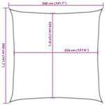 vidaXL Voile d'ombrage 160 g/m² Vert clair 3 6x3 6 m PEHD
