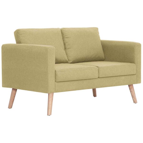 vidaXL Canapé à 2 places tissu vert