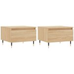 vidaXL Tables basses 2 Pièces chêne sonoma 50x46x35 cm bois d'ingénierie