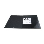 Chemise À Élastiques 3 Rabats Maxi Capacity Carte Lustrée Pelliculée 425gm2 Iderama A4 - Noir - X 25 - Exacompta