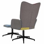 vidaXL Chaise de relaxation avec repose-pied Patchwork Tissu