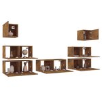 vidaXL Ensemble de meubles TV 7 Pièces Chêne fumé Bois d'ingénierie