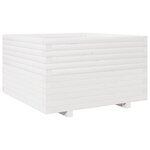 vidaXL Jardinière blanc 80x80x49 5 cm bois de pin massif