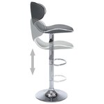 vidaXL Tabourets de bar lot de 2 gris similicuir