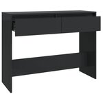 vidaXL Table console noir 100x35x76 5 cm bois d'ingénierie
