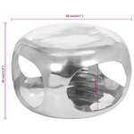 vidaXL Table basse aluminium 50x50x30 cm argenté