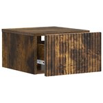 vidaXL Cabinet de chevet mural 2 Pièces Chêne fumé 33 x 34 5 x 20 cm