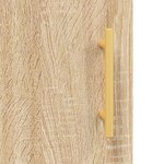 vidaXL Buffet haut Chêne sonoma 69 5x34x180 cm Bois d'ingénierie