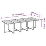 vidaXL Ensemble à dîner de jardin coussins 11 Pièces Résine tressée Noir