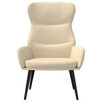 vidaXL Chaise de relaxation Crème Tissu