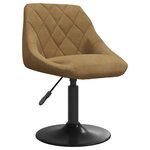 vidaXL Chaises pivotantes à manger lot de 6 marron velours