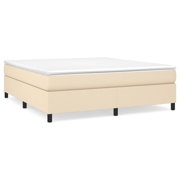 vidaXL Cadre de lit Crème 180 x 200 cm Tissu