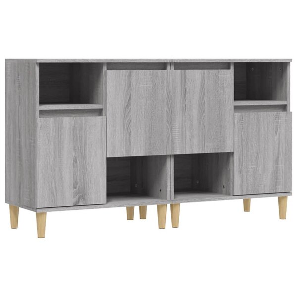 vidaXL Buffets 2 Pièces sonoma gris 60x35x70 cm bois d'ingénierie