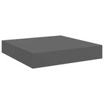 vidaXL Étagère murale flottante 4 Pièces Gris brillant 23x23 5x3 8 cm MDF