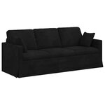 vidaXL Canapé Noir 198 x 78 x 80 cm Velours