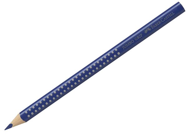 Crayons de couleur JUMBO GRIP, bleu helio FABER-CASTELL