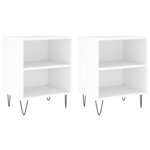vidaXL Tables de chevet 2 Pièces blanc 40x30x50 cm bois d'ingénierie