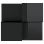 vidaXL Tables basses 2 Pièces noir brillant bois d'ingénierie