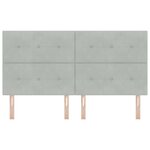 vidaXL Tête de lit avec tête de lit Gris clair 180 cm Cuir synthétique