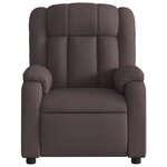 vidaXL Fauteuil de massage inclinable électrique Marron foncé Tissu