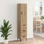 vidaXL Haut Armoire avec tiroir Chêne artisanal 34 5 x 34 x 180 cm