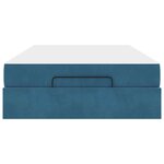 vidaXL Cadre de lit avec matelas Bleu 120 x 190 cm Velours