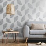 DUTCH WALLCOVERINGS Papier peint Fawning Feather Gris clair