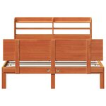 vidaXL Cadre de lit avec stockage 2 Pièces Cire marron Bois de Pin Massif