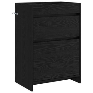 vidaXL Meuble sous lavabo de salle de bain Chêne noir