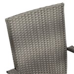 vidaXL Chaises empilables d'extérieur 6 Pièces Gris Résine tressée