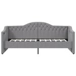 vidaXL Lit avec matelas et éclairage USB Gris clair Tissu 90x200 cm