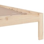 vidaXL Cadre de lit bois massif 140x190 cm