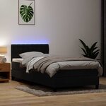 vidaXL Sommier à lattes de lit avec matelas noir 80x220 cm velours