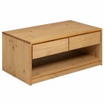 vidaXL Table basse SAUDA chêne 99x55x45 cm bois de pin massif