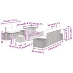 vidaXL Ensemble de canapé de jardin 8 Pièces Beige Poly rotin