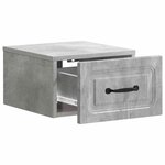 vidaXL Cabinet de chevet mural 2 Pièces Gris béton 34 5 x 33 x 20 cm