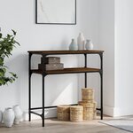 vidaXL Table console chêne marron 75x35 5x75 cm bois d'ingénierie