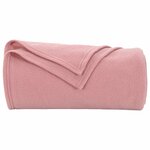 vidaXL Jeté Rose 240 x 220 cm Toison